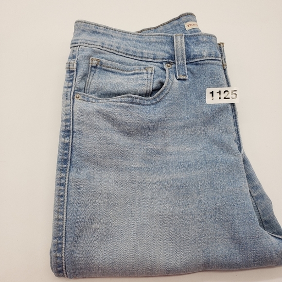 Levi's 721 high rise skinny ankle jeans 31 split hem light blue denim button fly - Picture 15 of 15